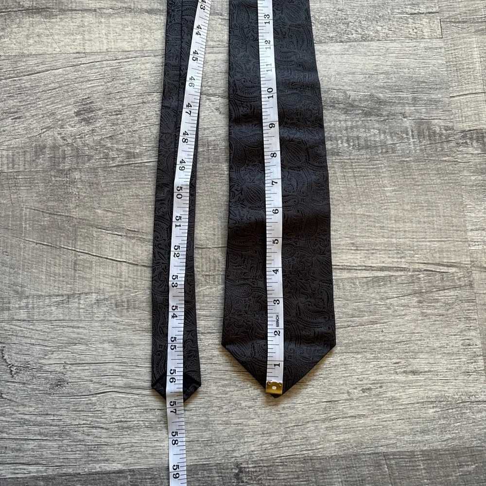 Banana Republic Black Jacquard Silk Tie
